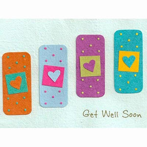 Fair Trade Get Well Soon Card - 'Get Well Plasters'
