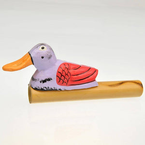 Fair Trade Bamboo Duck Quacker - Carved and Painted