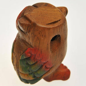 Fair Trade Carved Wooden Noisy Owl - Small