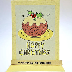 Fair Trade Christmas Card - Christmas Pudding