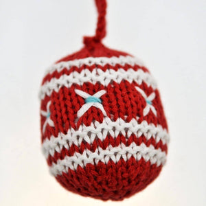 Fair Trade Crocheted Decoration - Red Bauble