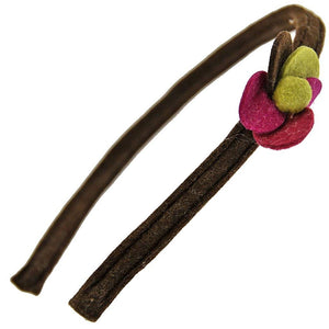 Fair Trade Felt Headband & Flower - Brown