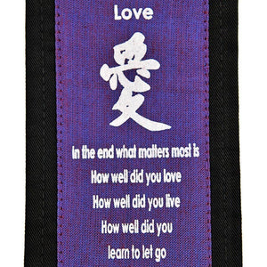 Fair Trade Feng Shui Affirmation Banner - 'Love' - Purple