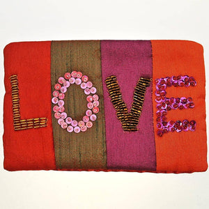 Fair Trade 'LOVE' Embroidered Purse - Multi