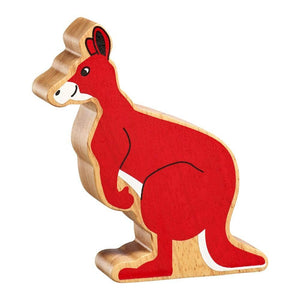 Fair Trade Painted Natural Wooden Red Kangaroo