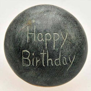 Fair Trade Palewa Pebble - Grey, 'Happy Birthday'