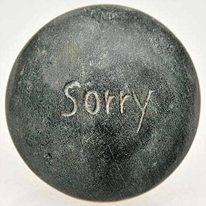 Fair Trade Palewa Pebble - Grey, 'Sorry'