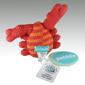 Fair Trade 'Pebblechild' Crocheted Crab Rattle - Red
