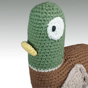 Fair Trade 'Pebblechild' Crocheted Mallard Duck Rattle