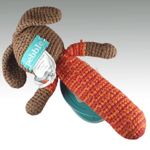 Fair Trade 'Pebblechild' Crocheted Stick Rattle - Dog