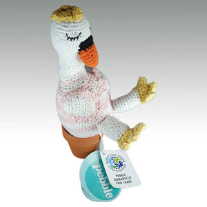 Fair Trade 'Pebblechild' Crocheted Swan Rattle