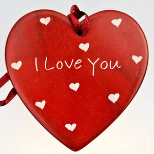 Fair Trade Soapstone Message Tag - 'I Love You' (Large)