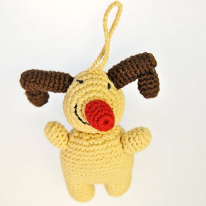 Fair Trade Tree Decoration - Crocheted Rudolph