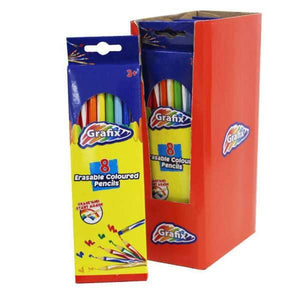 Pack of 8 Erasable Colour Pencils