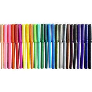 25 Felt Tip Colouring Pens for Adults & Kids