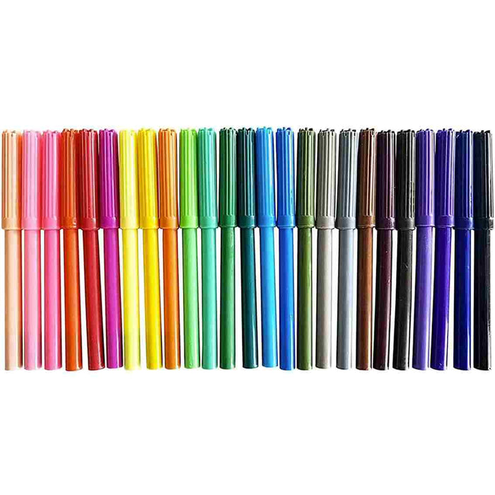 25 Felt Tip Colouring Pens for Adults & Kids