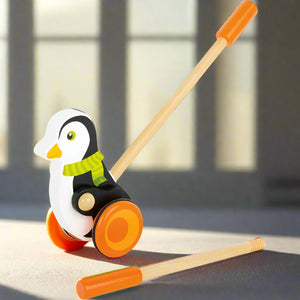 Wooden Push-Along Penguin