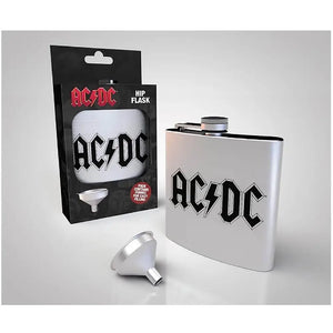 AC/DC Stainless Steel Hip Flask (Screen Printed Logo)