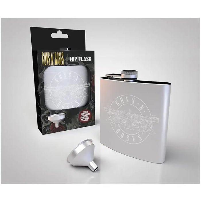 Guns 'N' Roses Stainless Steel Hip Flask (Engraved Logo) (WSL)