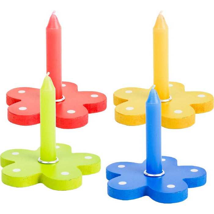 Happy Birthday Flower Holder With Candle (WSL)