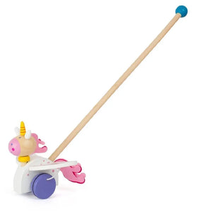 Wooden Push-Along Unicorn - Luna