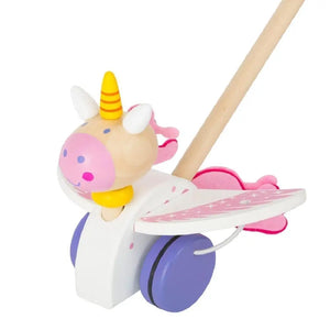 Wooden Push-Along Unicorn - Luna