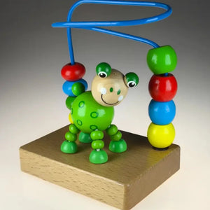 Toddler Wooden Activity Looping Toy with Small Frog