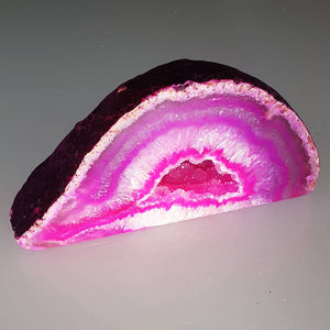 3-4" Cut Base Agate Geode (Pink)