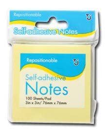 76mm x 76mm Sticky Notes - 100 Sheets
