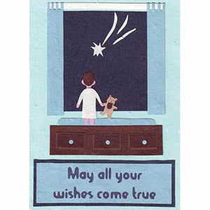 Fair Trade Greetings Card - 'Wish Upon A Star (Boy)'