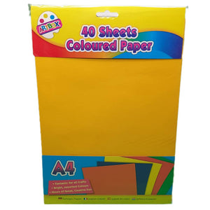 A4 Coloured Craft Paper - 40 Sheets
