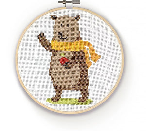 Bear Cross Stitch Kit (Age 10+)