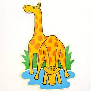 Fair Trade Animal Magnet - Two Giraffes