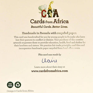 Fair Trade Birthday Card - 'Carried Away'