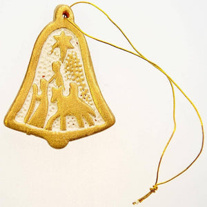 Fair Trade Ceramic Christmas Decorations - Set of Four Bells