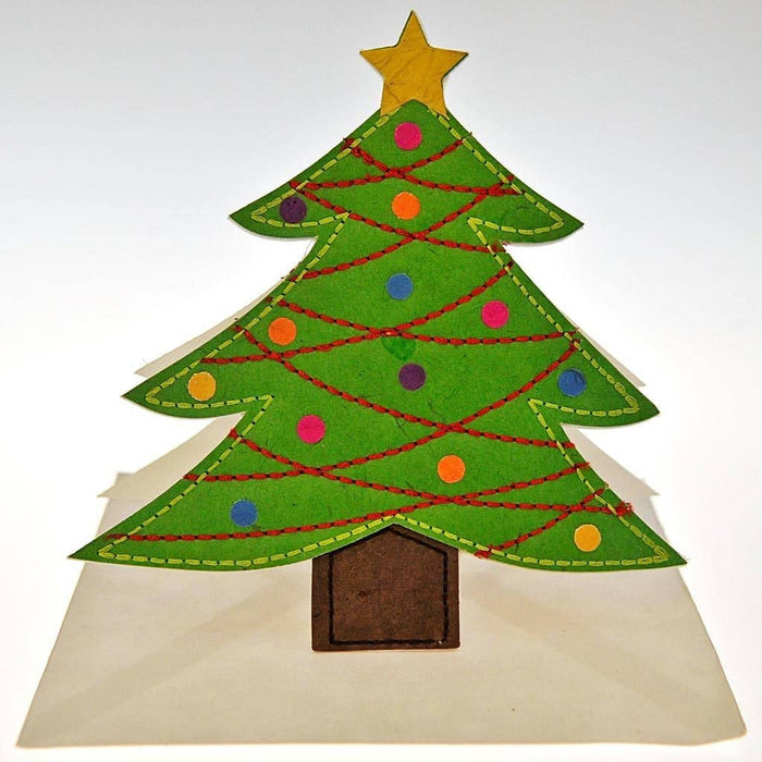 Fair Trade Christmas Card - Applique Christmas Tree (WSL)