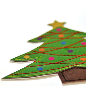 Fair Trade Christmas Card - Applique Christmas Tree