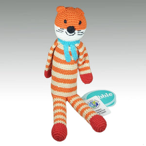 Fair Trade 'Pebblechild' Crocheted Cotton Fox Rattle
