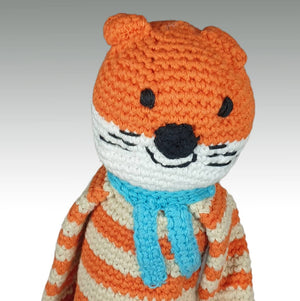 Fair Trade 'Pebblechild' Crocheted Cotton Fox Rattle