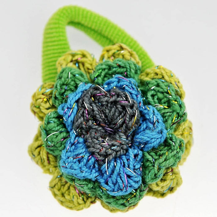Fair Trade Crocheted Flower Hair Bobble - Green (WSL)