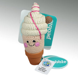 Fair Trade Crocheted Friendly '99' Ice Cream Rattle