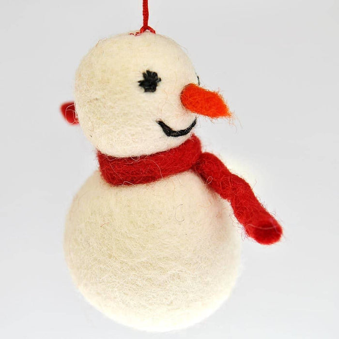 Fair Trade Felt Snowman Decoration (WSL)