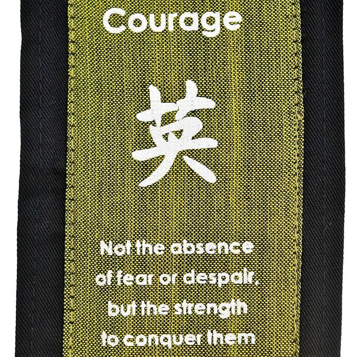 Fair Trade Feng Shui Affirmation Banner - 'Courage' - Green