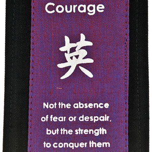 Fair Trade Feng Shui Affirmation Banner - 'Courage' - Purple