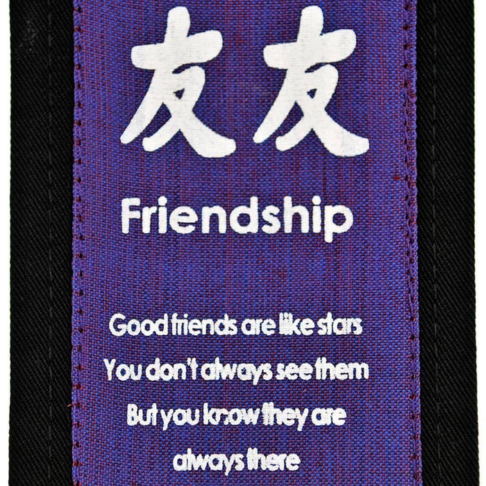 Fair Trade Feng Shui Affirmation Banner - 'Friendship' - Purple