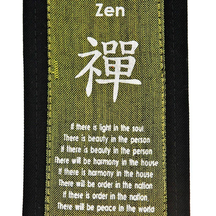 Fair Trade Feng Shui Affirmation Banner - 'Zen' - Green