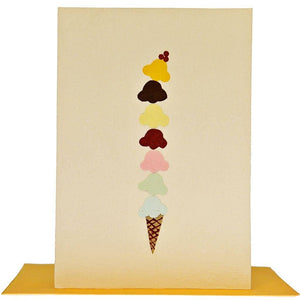 Fair Trade Greetings Card - 'Yummy Ice Cream'