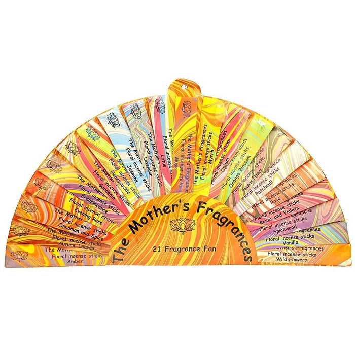 Fair Trade Hand Made Incense Fan - 84 Ministicks - 21 Smells