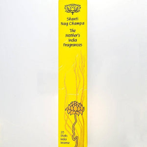 Fair Trade 'India' Incense - 20 Sticks - Shanti Nag Champa
