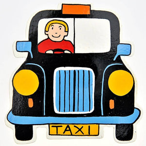 Fair Trade Kids' Magnet - Black Taxi Cab